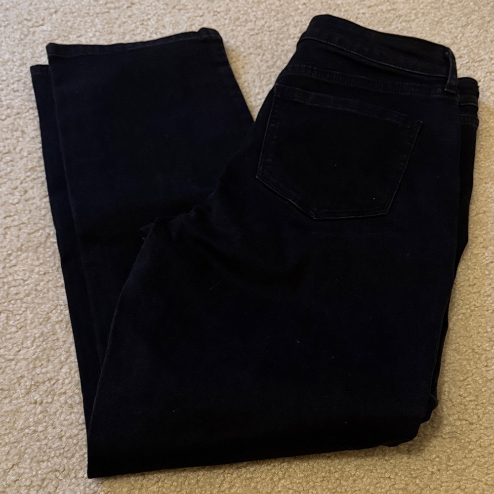 Nine West Black Denim Slim Straight Jeans